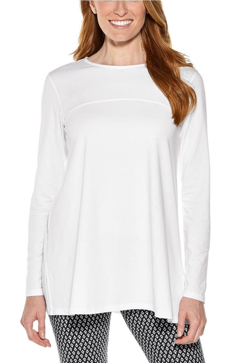 Women's Daybreak Swing Long Sleeve T-Shirt, UPF 50+ Sun Protection, Alternate, color, White
