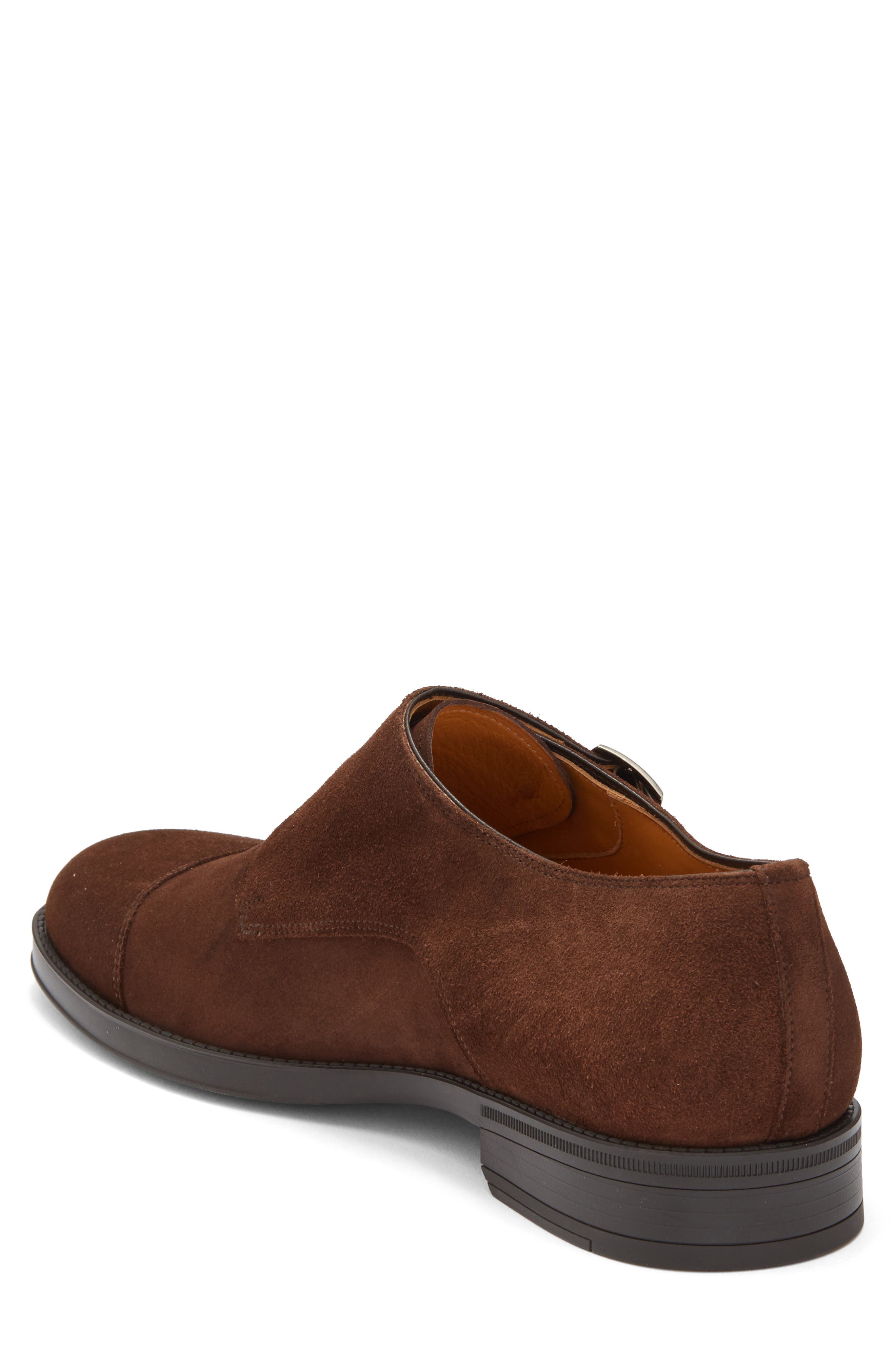 Franklyn Double Strap Monk Shoe, Alternate, color, BROWN SUEDE