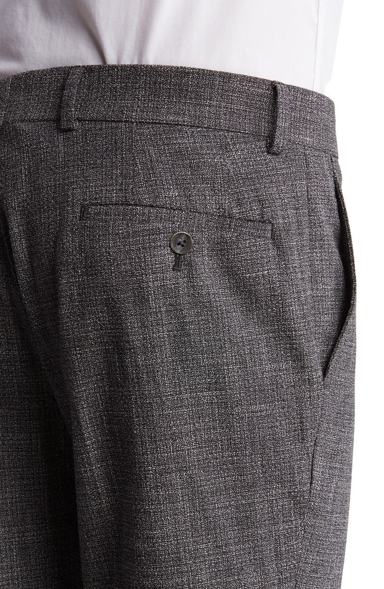 Original Penguin Charcoal Textured Slim Fit Plaid Suit, Alternate, color,