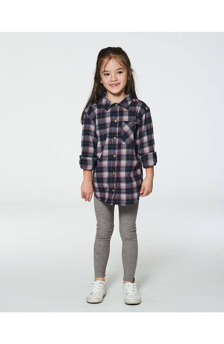 Deux par Deux Girl's Super Soft Rib Leggings Grey Mix, Alternate, color, 