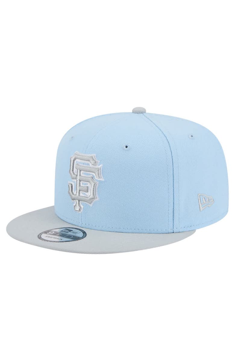 New Era Man's New Era Light Blue/Gray San Francisco Giants 2-Tone Color Pack 9FIFTY Snapback Hat, Main, color, 