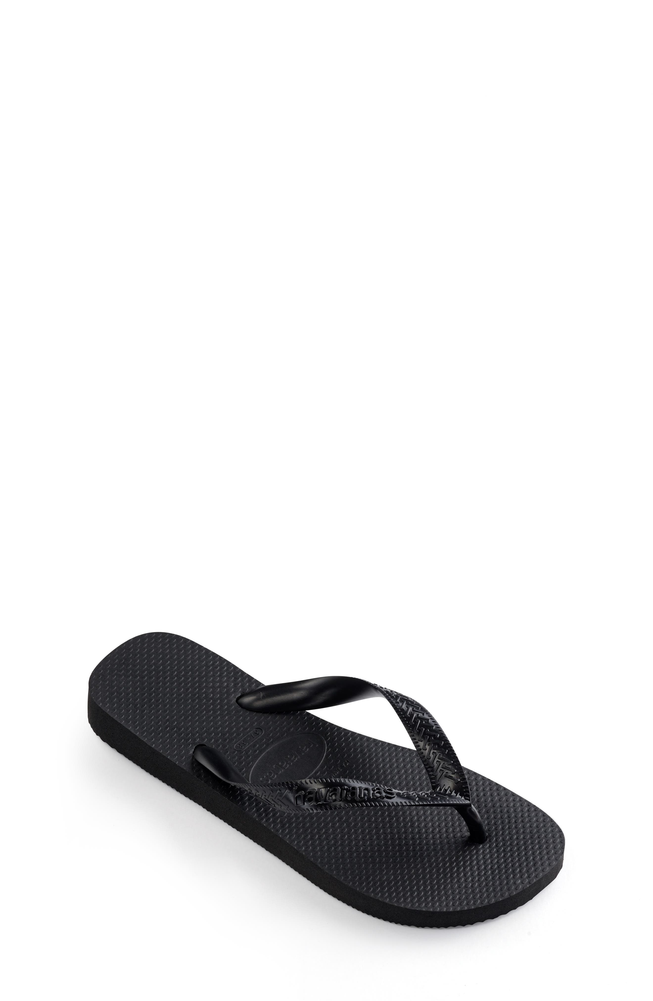 Havaianas Kids' Top Flip Flop, Main, color, Black