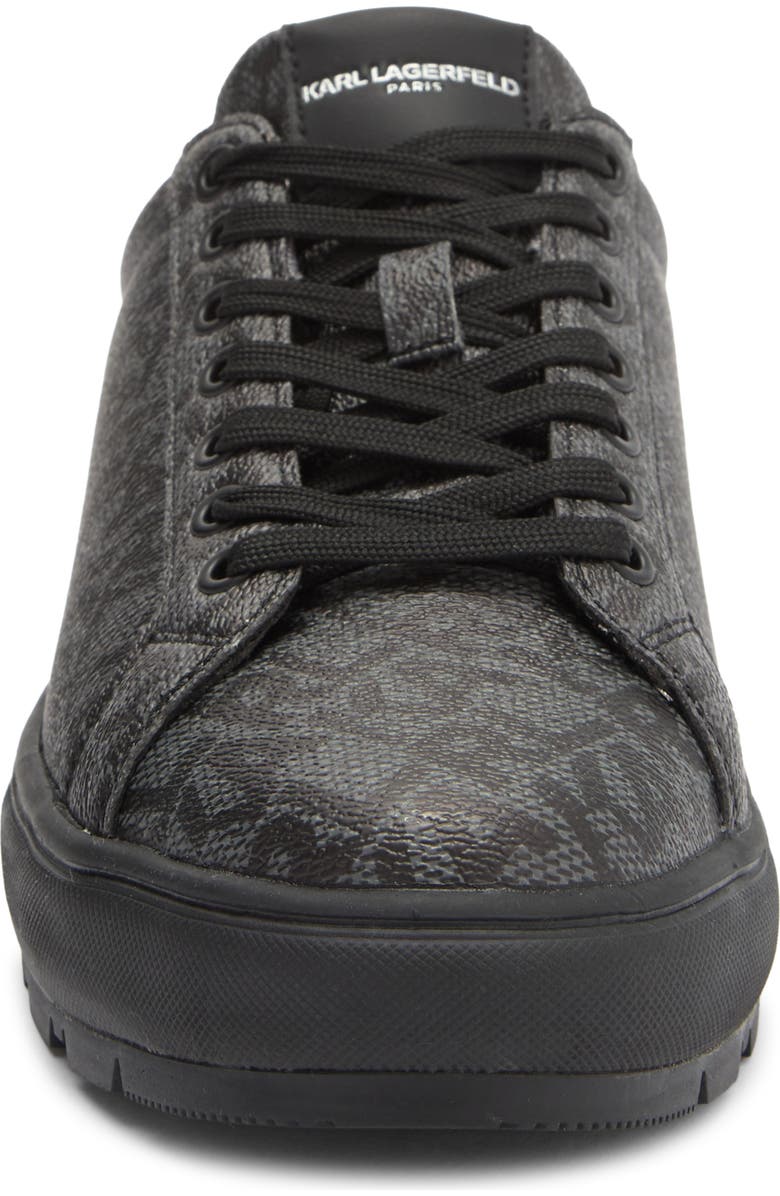 KARL LAGERFELD PARIS Allover Logo Sneaker, Alternate, color, Black