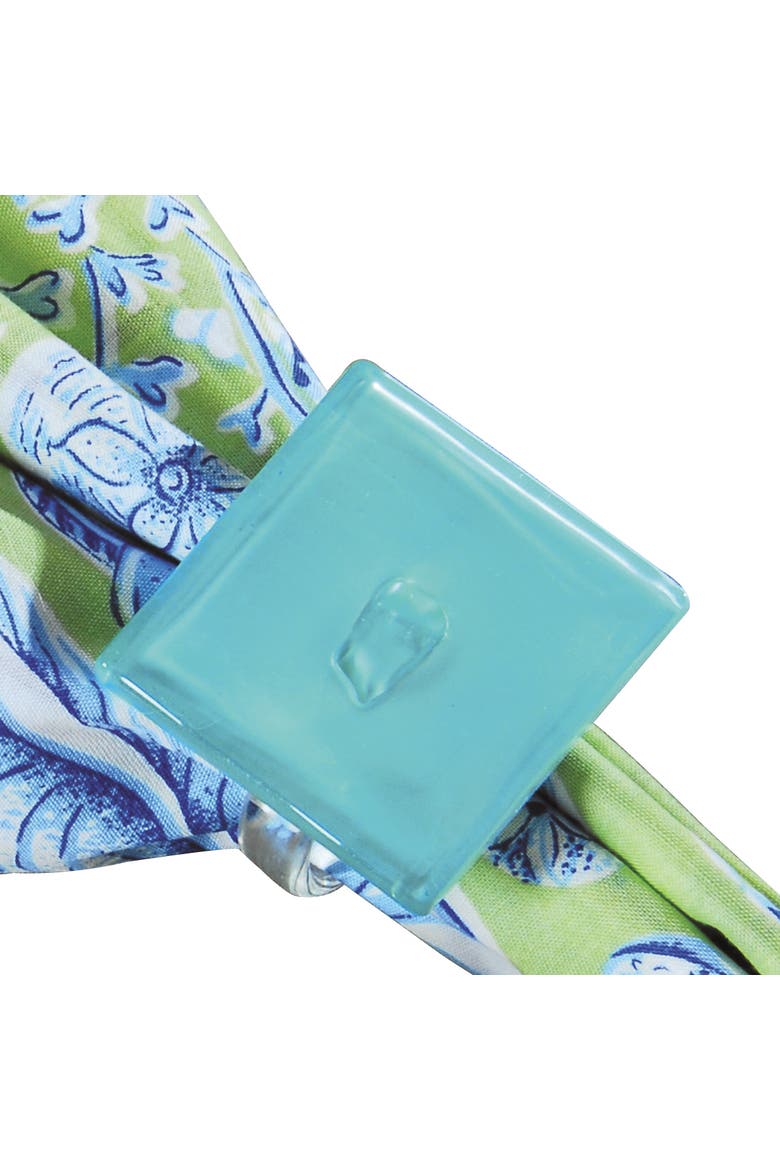 Blue Tile Napkin Rings, Set of 4, Alternate, color, Blue