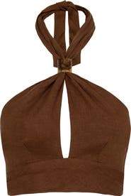 ViX Paula Hermanny Luna Halter Cover-Up Top