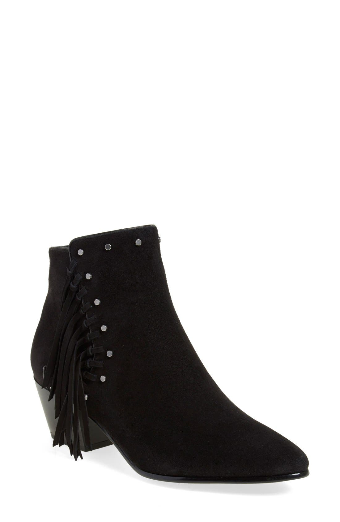 Sam Edelman 'Rudie' Studded Fringe Bootie, Main, color, 
