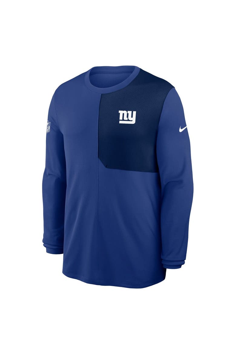 Men's Nike Royal New York Giants Sideline Coach UV Performance Long Sleeve T-Shirt, Alternate, color, Royal