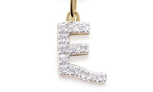 Monica Vinader Lab Created Diamond Initial Pendant Necklace In Metallic