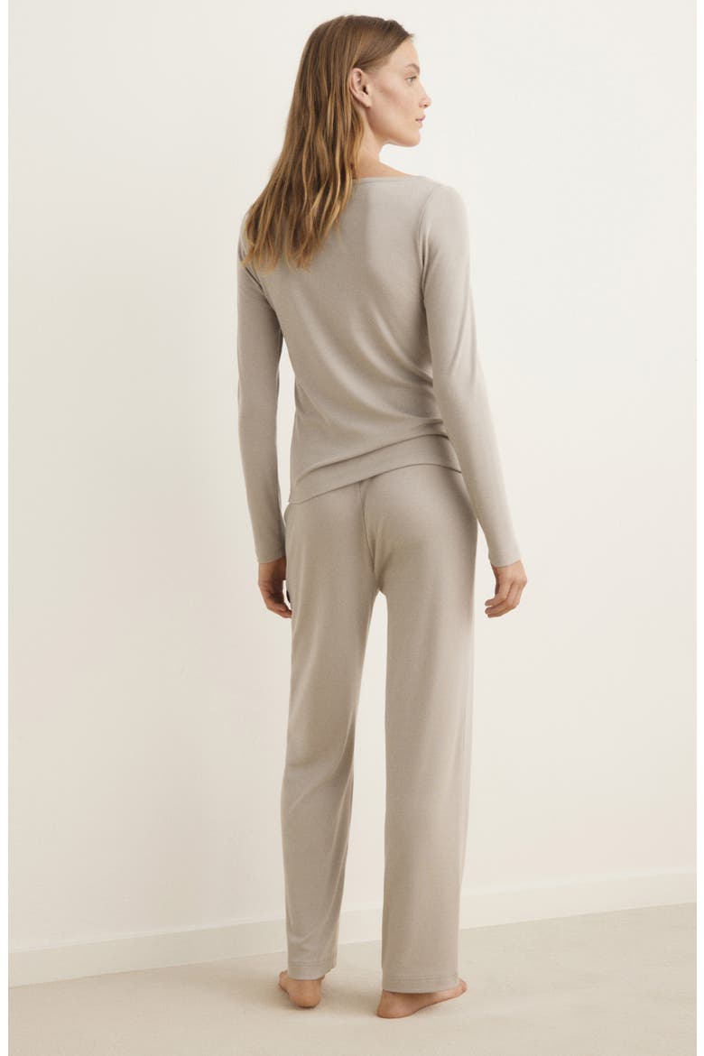 Rib Pajama Pants, Alternate, color, LIGHT/ PASTEL GREY