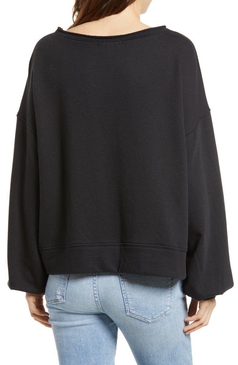 Treasure & Bond Raw Edge Sweatshirt, Alternate, color, 