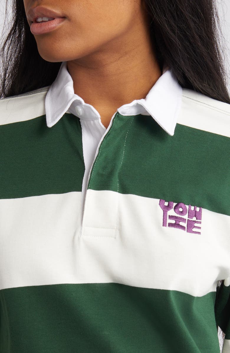 YOWIE Rugby Stripe Long Sleeve Cotton Polo, Alternate, color, 