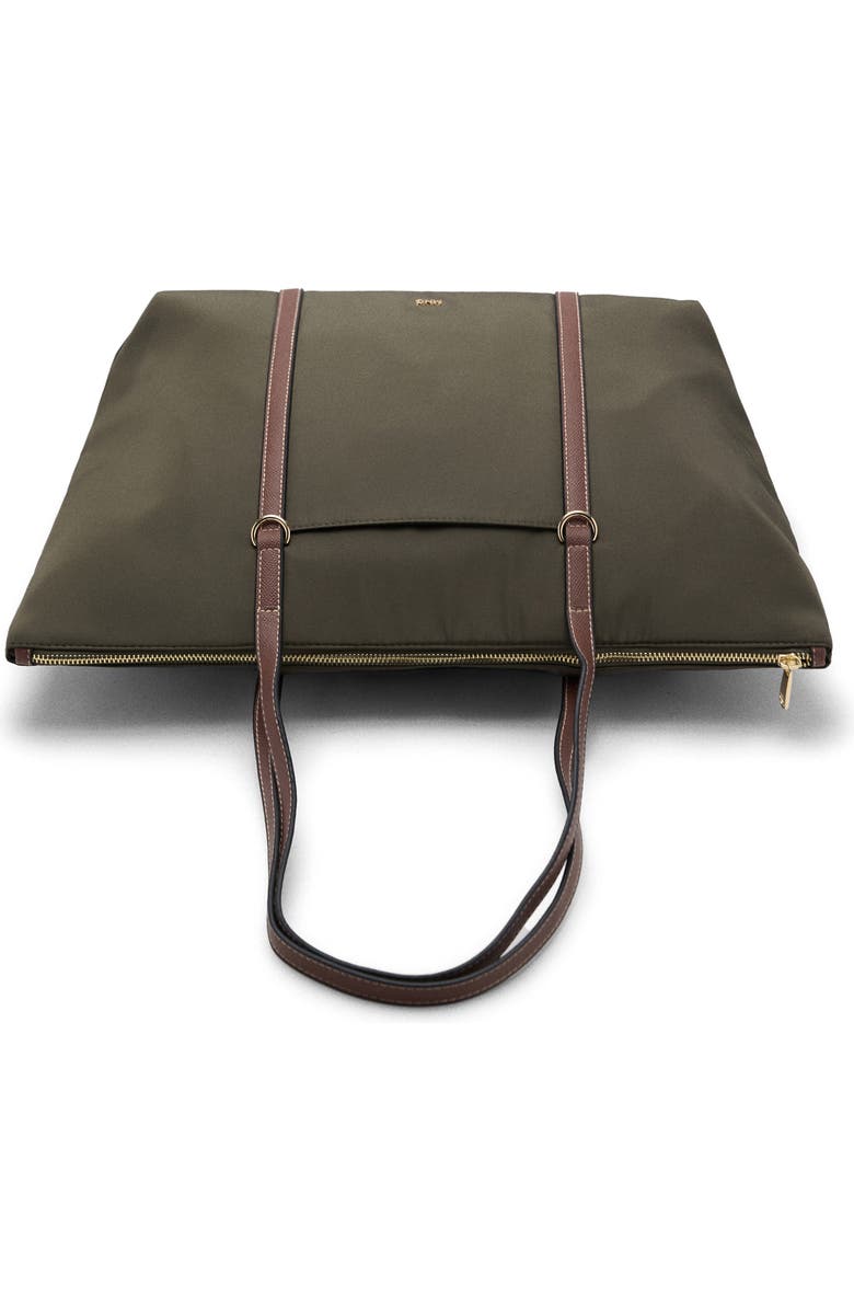 MANGO Nylon Shopper Bag, Alternate, color, Khaki Green