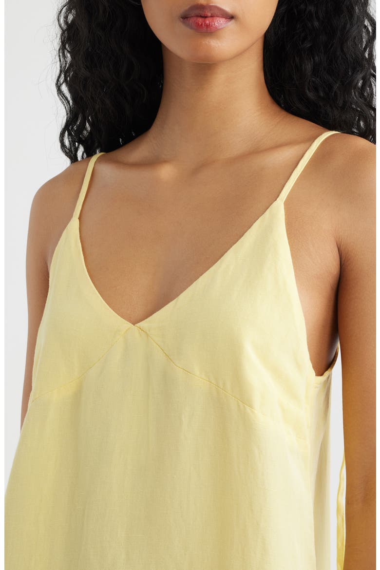 Aloha Linen Blend Maxi Sundress, Alternate, color, BANANA