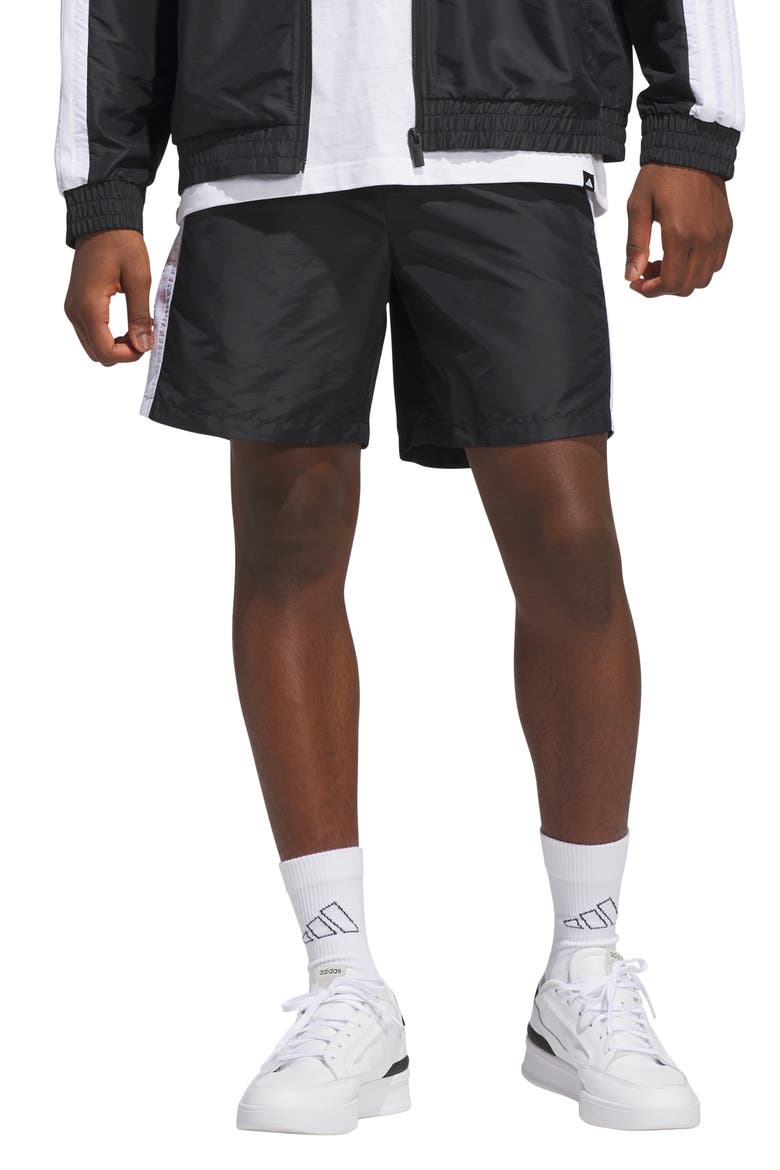 3-Stripe Shorts, Main, color, BLACK