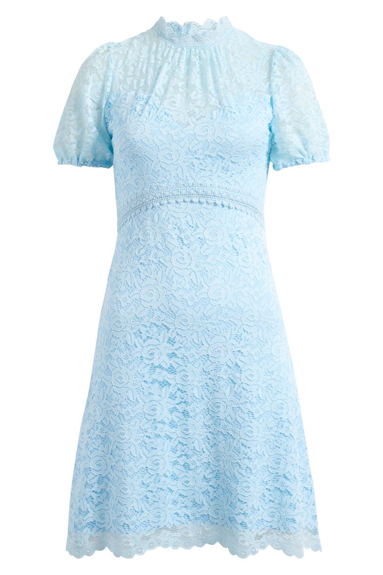 Puff Sleeve Lace Minidress, Alternate, color, BLUE