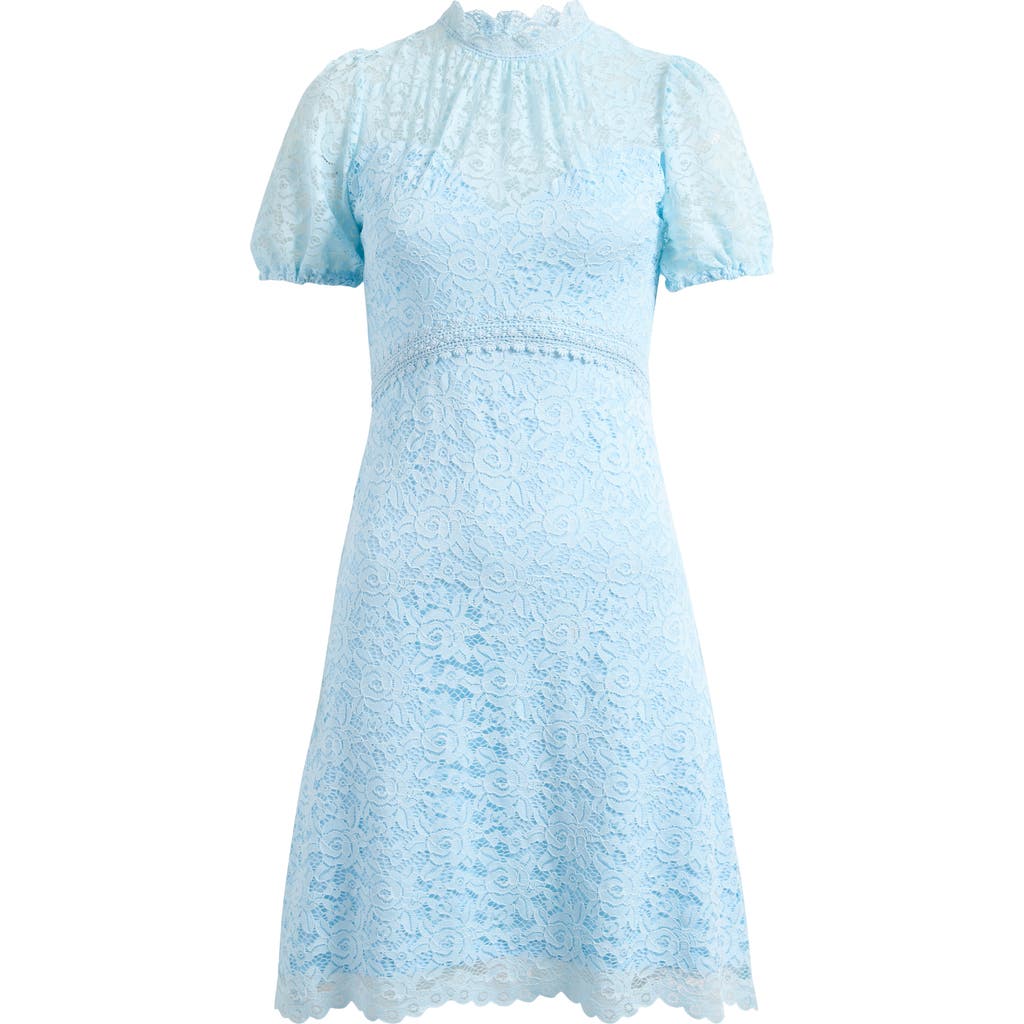 Lipsy Puff Sleeve Lace Minidress