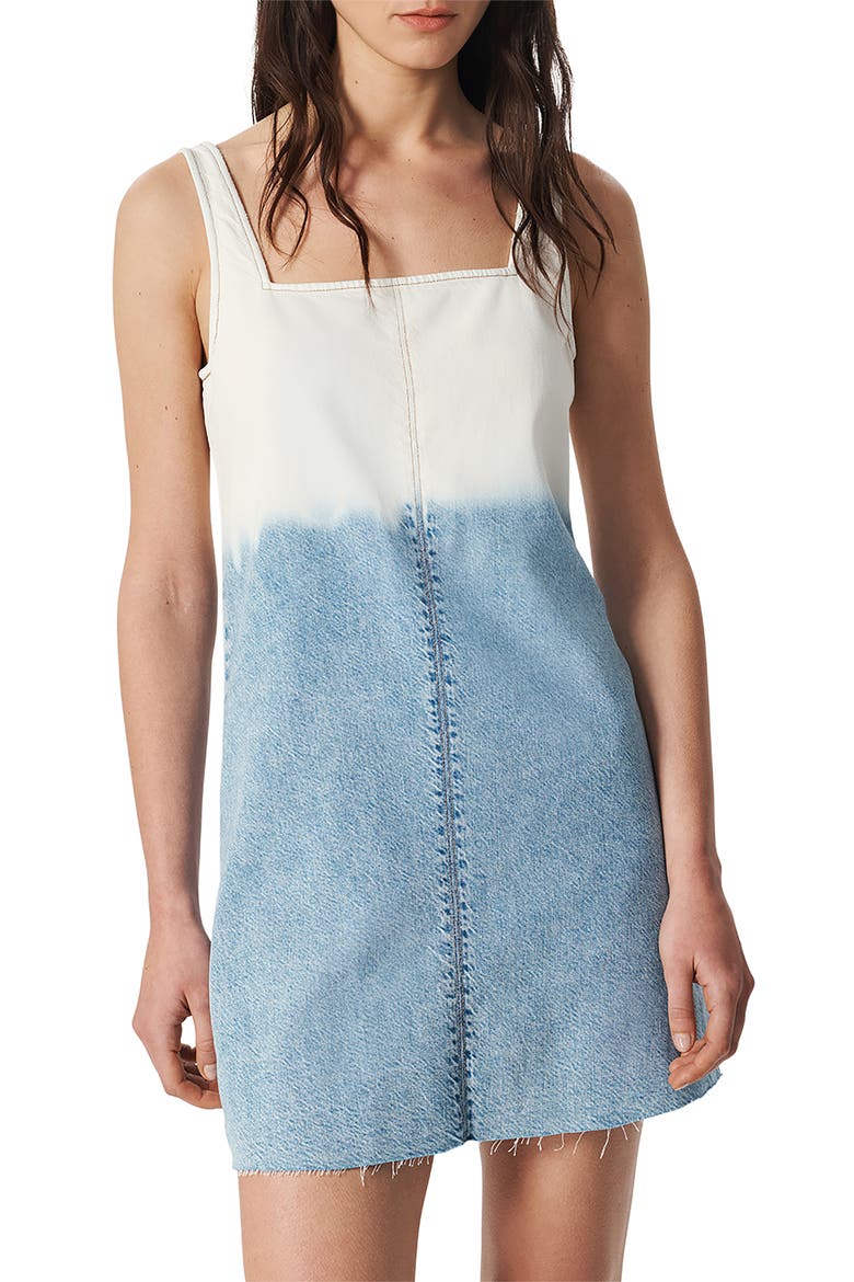 Jayde Sleeveless Denim Minidress, Alternate, color, BLUE
