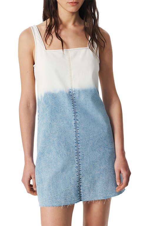 Rag & Bone Womens Blchs Jayde Square-neck Denim-blend Mini Dress In Blue