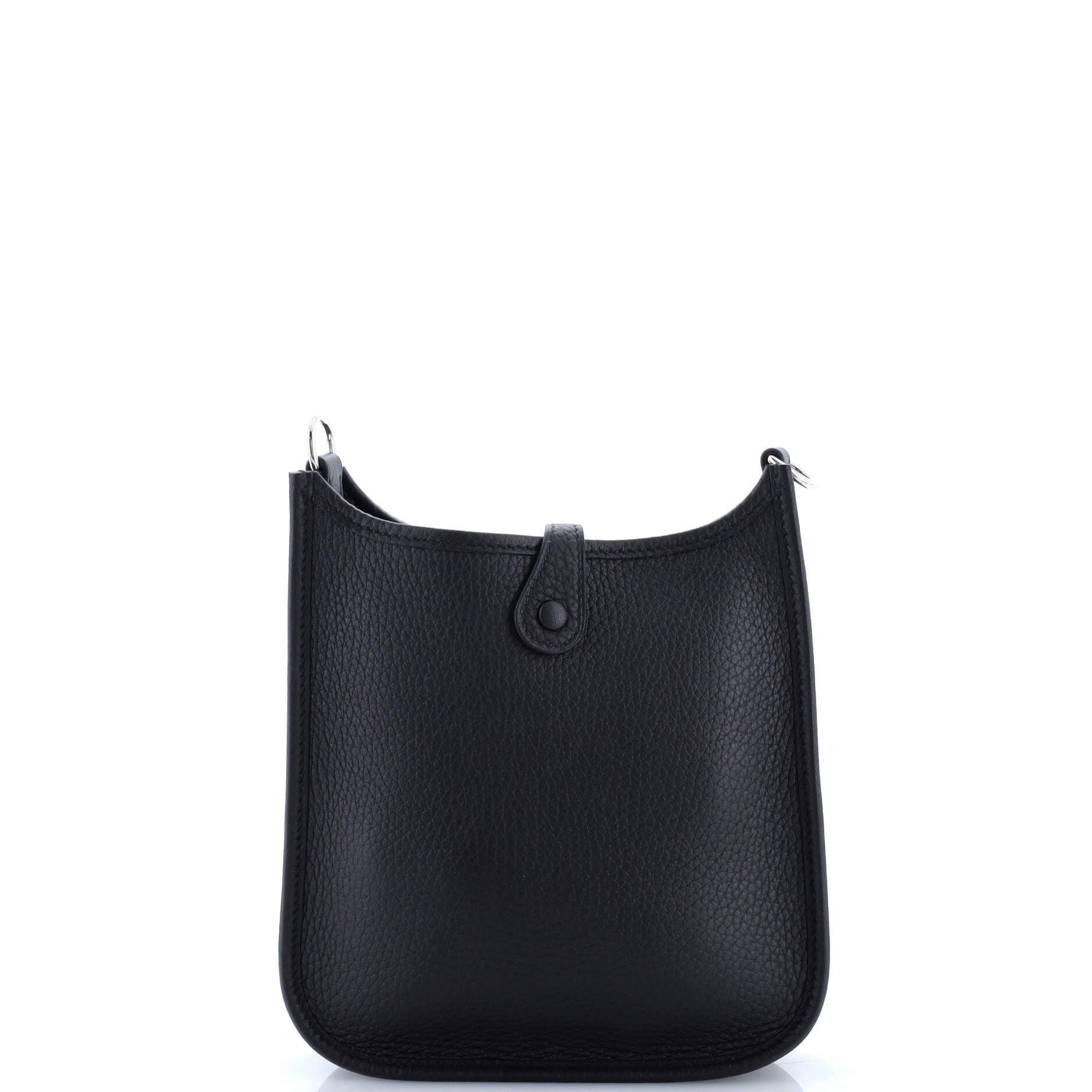 Pre-Owned Hermes Evelyne Bag Gen III Clemence TPM, Alternate, color, Noir