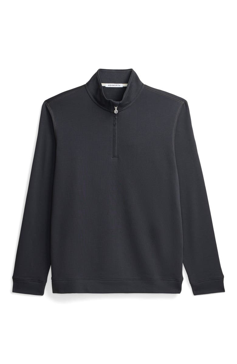 ASHWORTH GOLF Terry Twillback 1/4 Zip, Alternate, color, Black