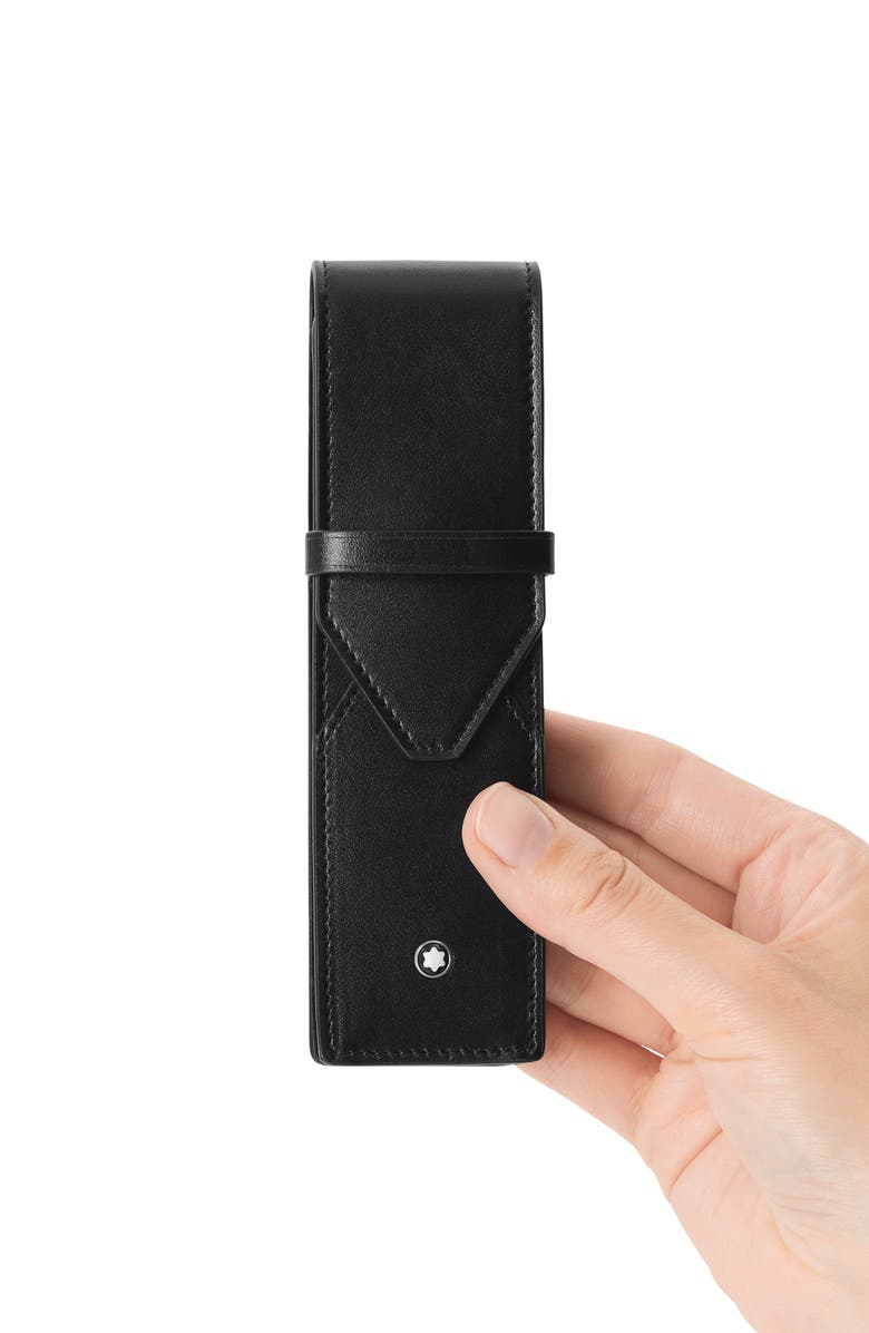Montblanc Meisterstück Two-Pen Sleeve, Alternate, color, Black