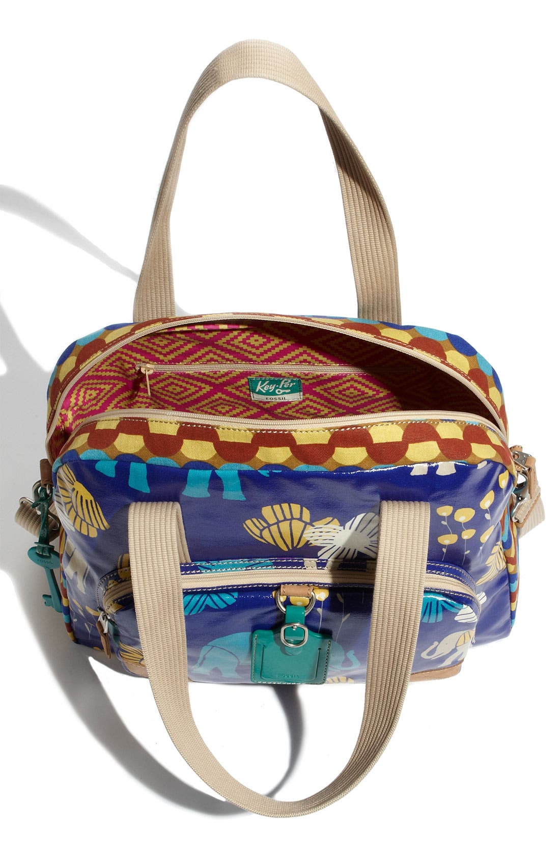 Fossil 'Key-Per II' Coated Canvas Tote, Alternate, color, 