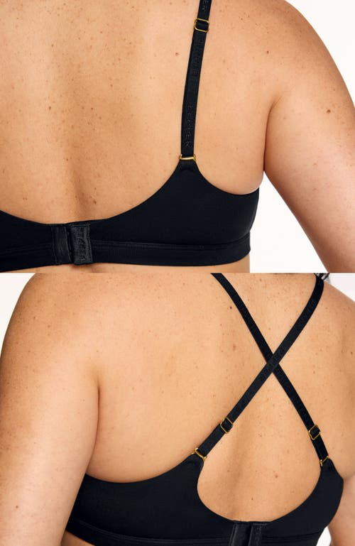 Pepper Supima Cotton Wirefree Bra In Black