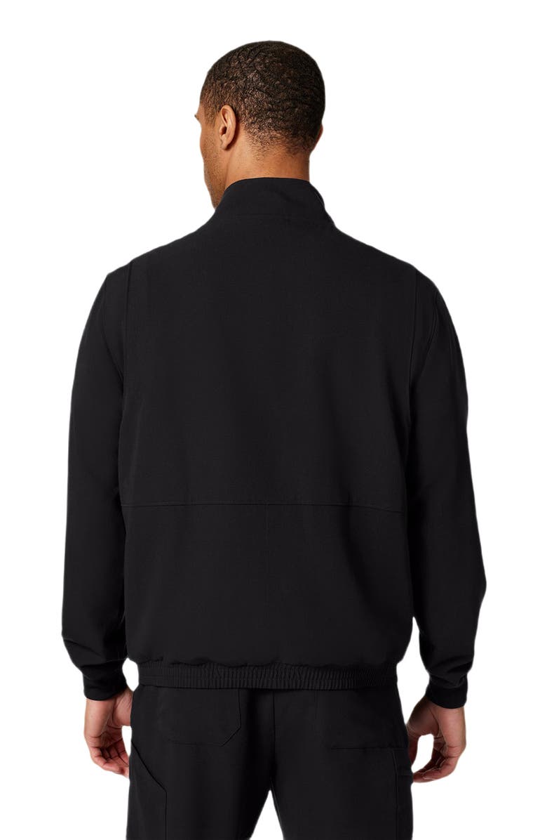 JAANUU Wolfe Men's 6-Pocket Classic Scrub Jacket, Alternate, color, Black