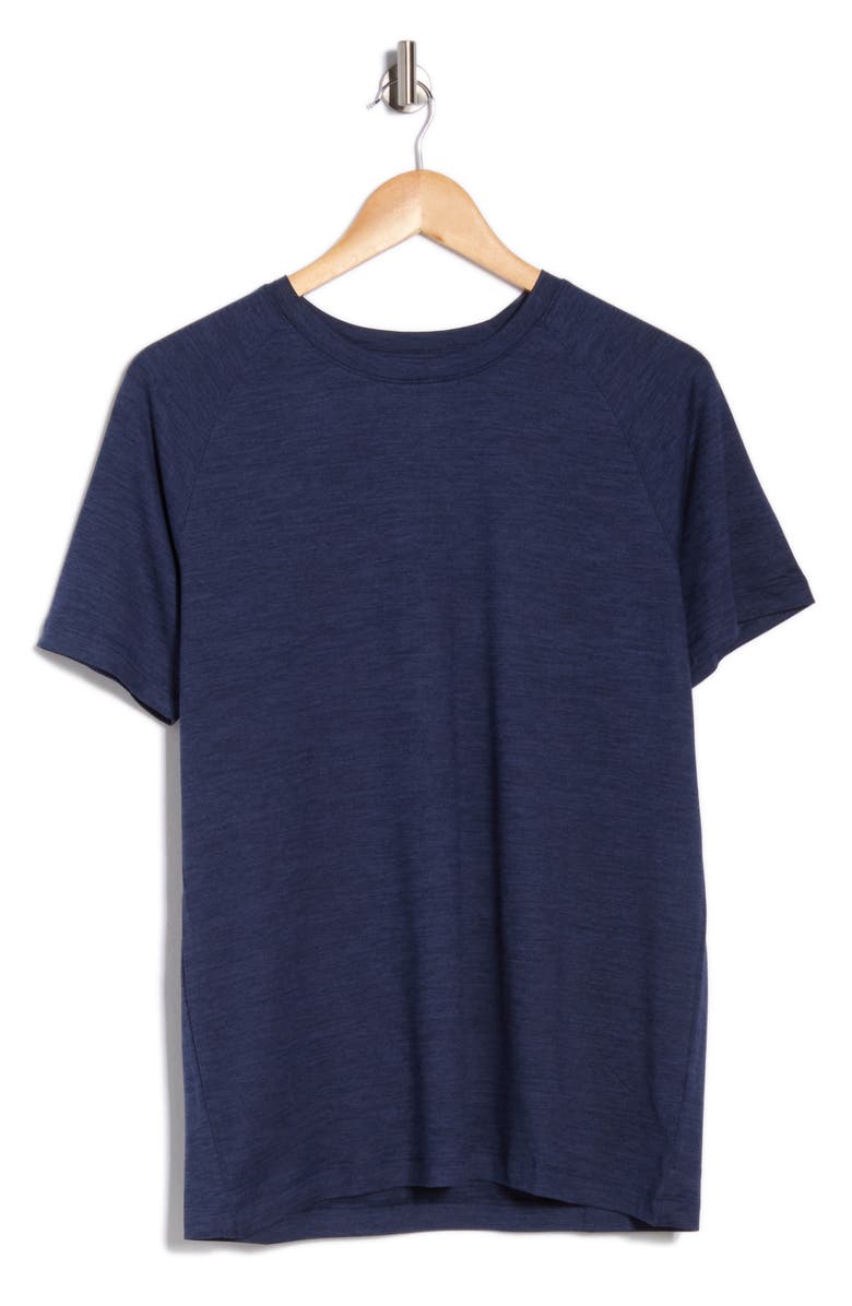 90 DEGREE BY REFLEX Catonic Preston Crewneck T-Shirt, Main, color, Naval Blue