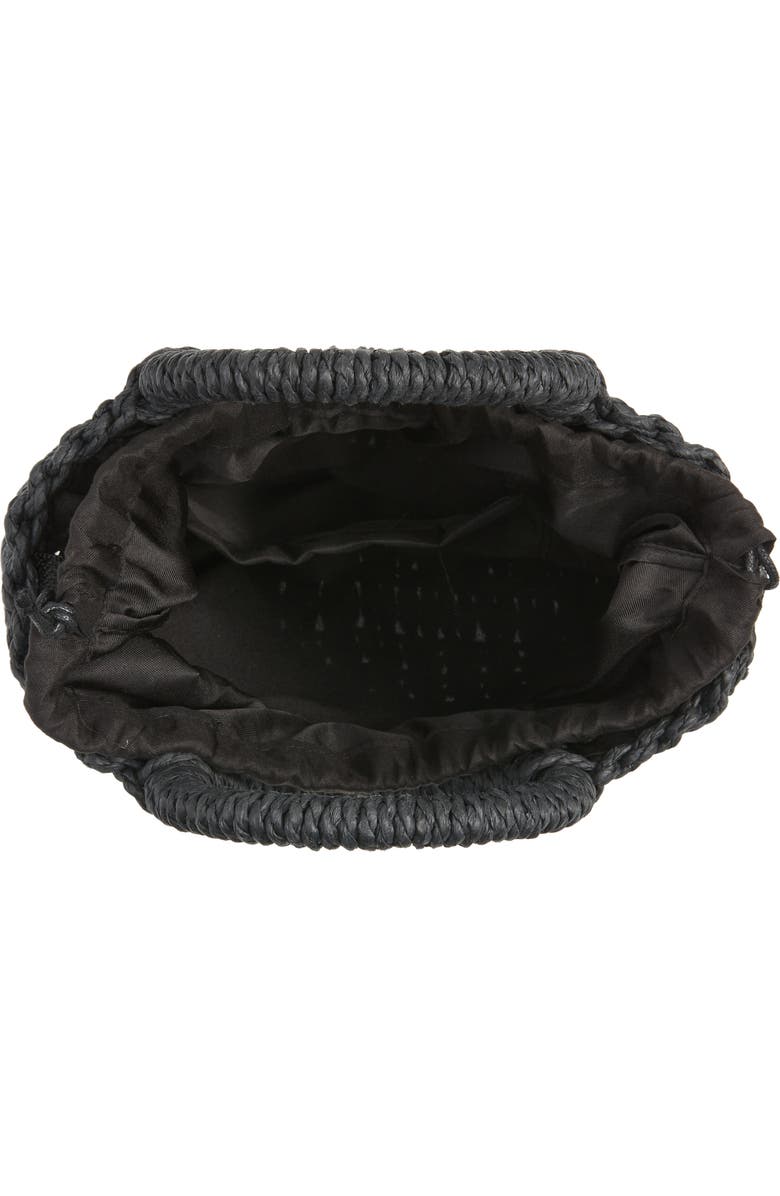 Mali + Lili Straw Half Moon Crossbody Bag, Alternate, color,