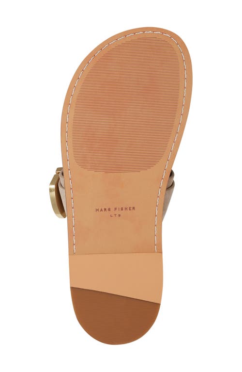 Marc Fisher Ltd Suede Buckle Dual-band Slide Sandals In Brown