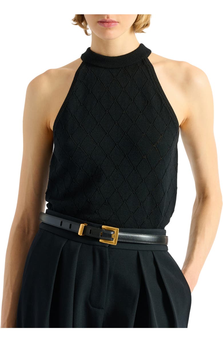 Balmain Anthem Belt 2Cm-Calfskin, Alternate, color, Black