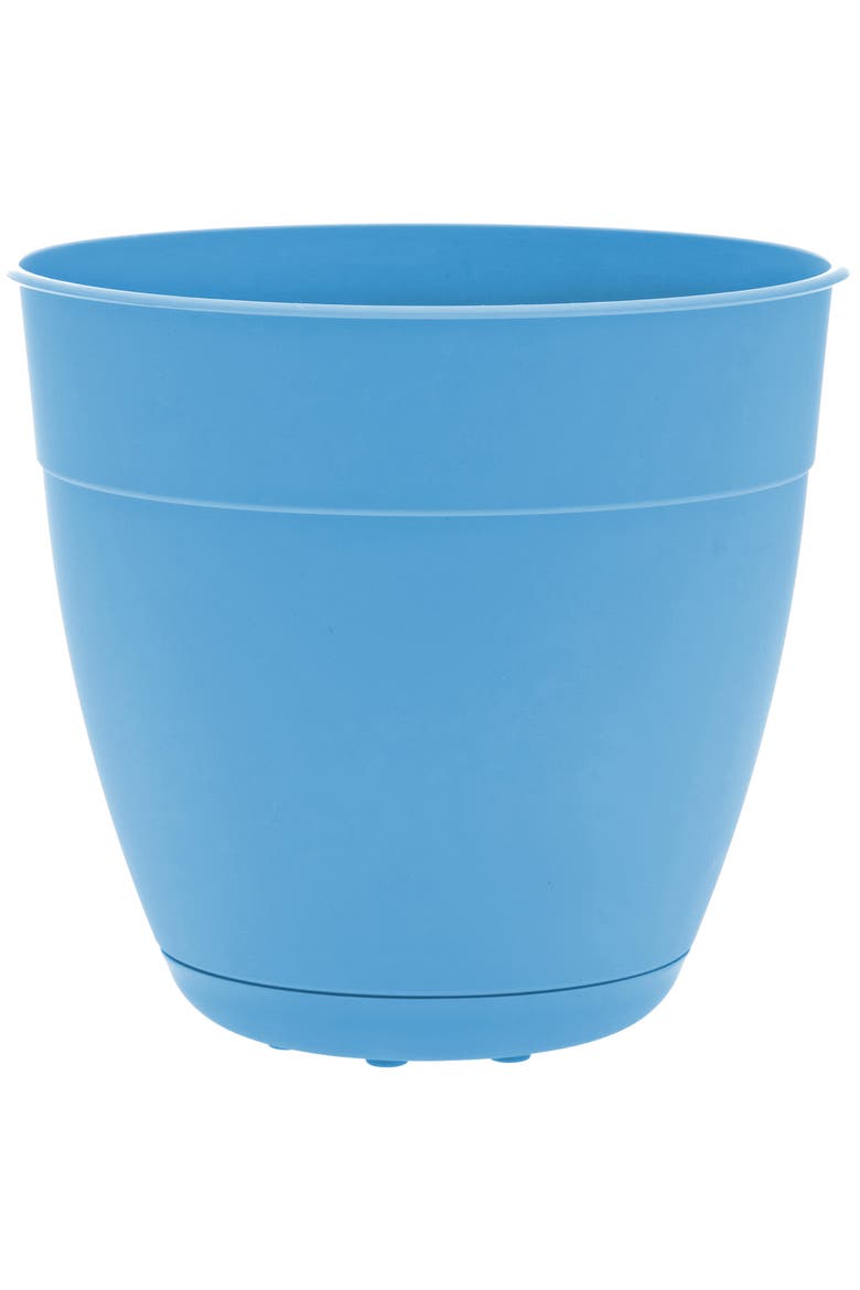 16 x 10 Inch Dayton Gardening Planter with Saucer Tray, Ocean Blue, Main, color, Blue