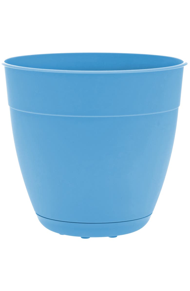 Bloem 16 x 10 Inch Dayton Gardening Planter with Saucer Tray, Ocean Blue, Main, color, Blue