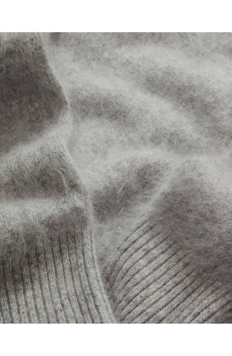 Veronica Beard Pippen Brushed Cashmere Crewneck Sweater, Alternate, color, Heather Grey