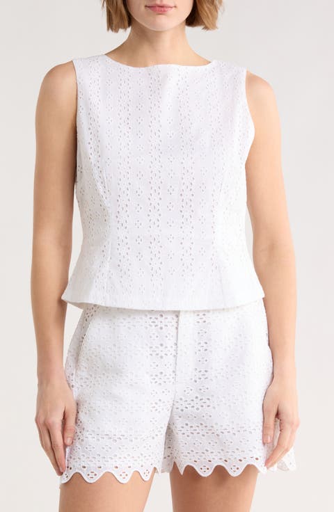 Cotton Eyelet Shell