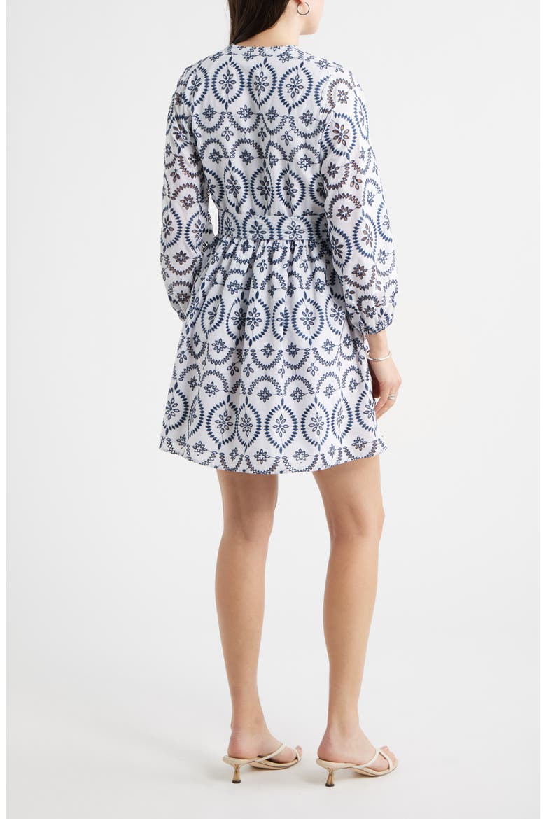 Embroidered Eyelet Lace Dress, Alternate, color, WHITE- BLUE EMBROIDERY