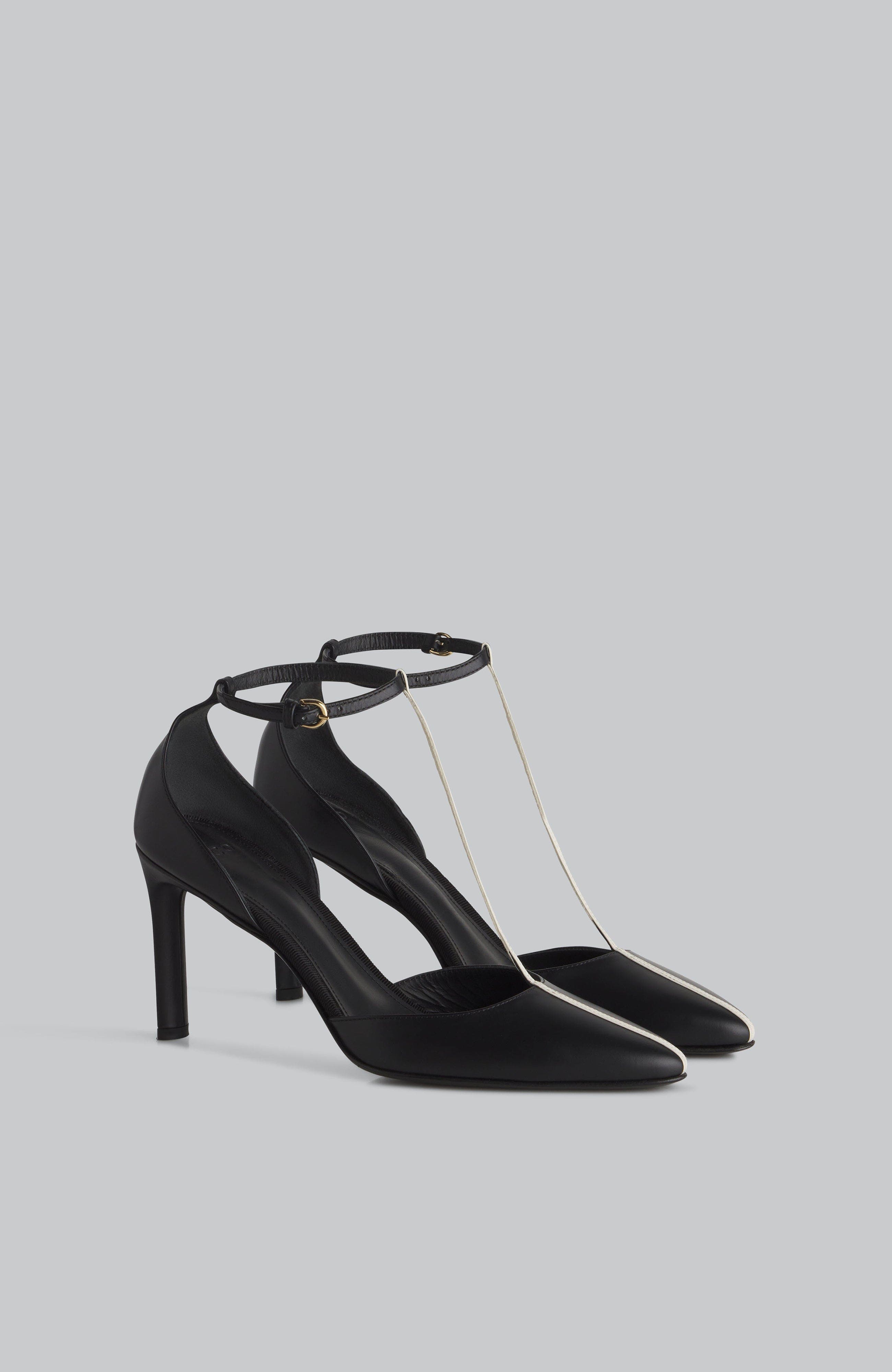 CO T-Strap D'orsay Heel in Leather, Alternate, color, 