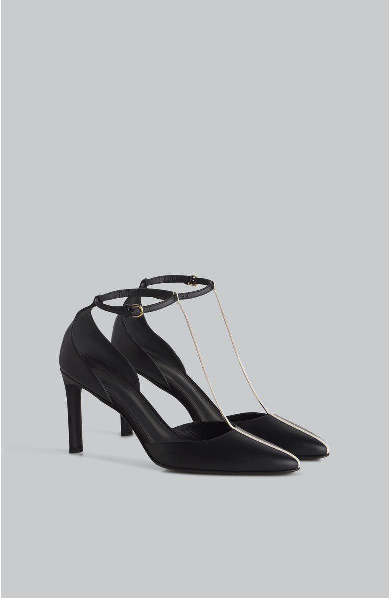 CO T-Strap D'orsay Heel in Leather, Alternate, color,