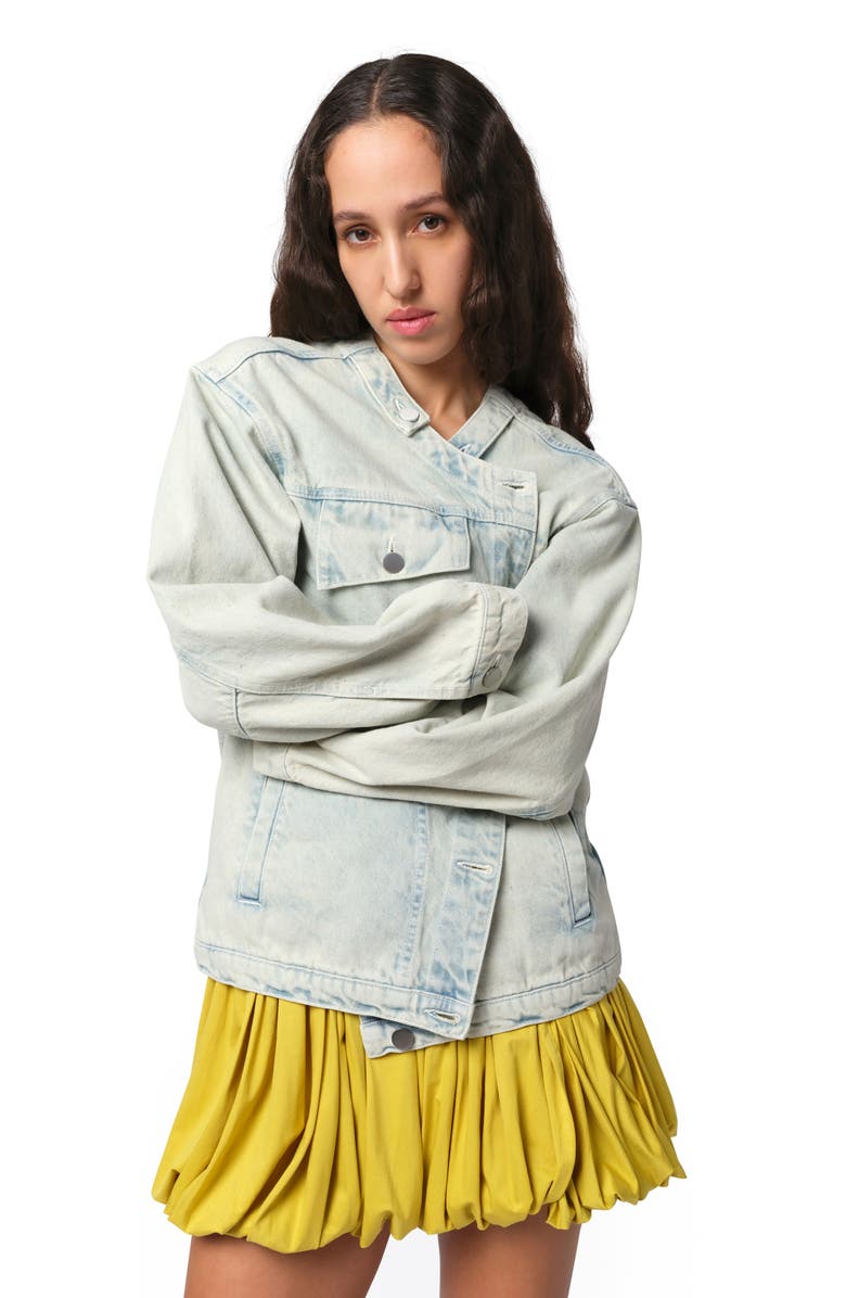 Apparis Barlow Scoop Neck Denim Jacket, Alternate, color, 