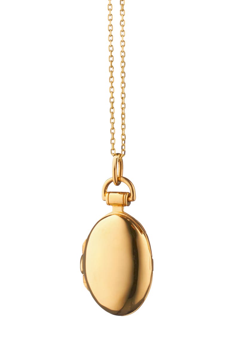 Monica Rich Kosann Anna Petite Locket Necklace, Main, color, 18K Yellow Gold