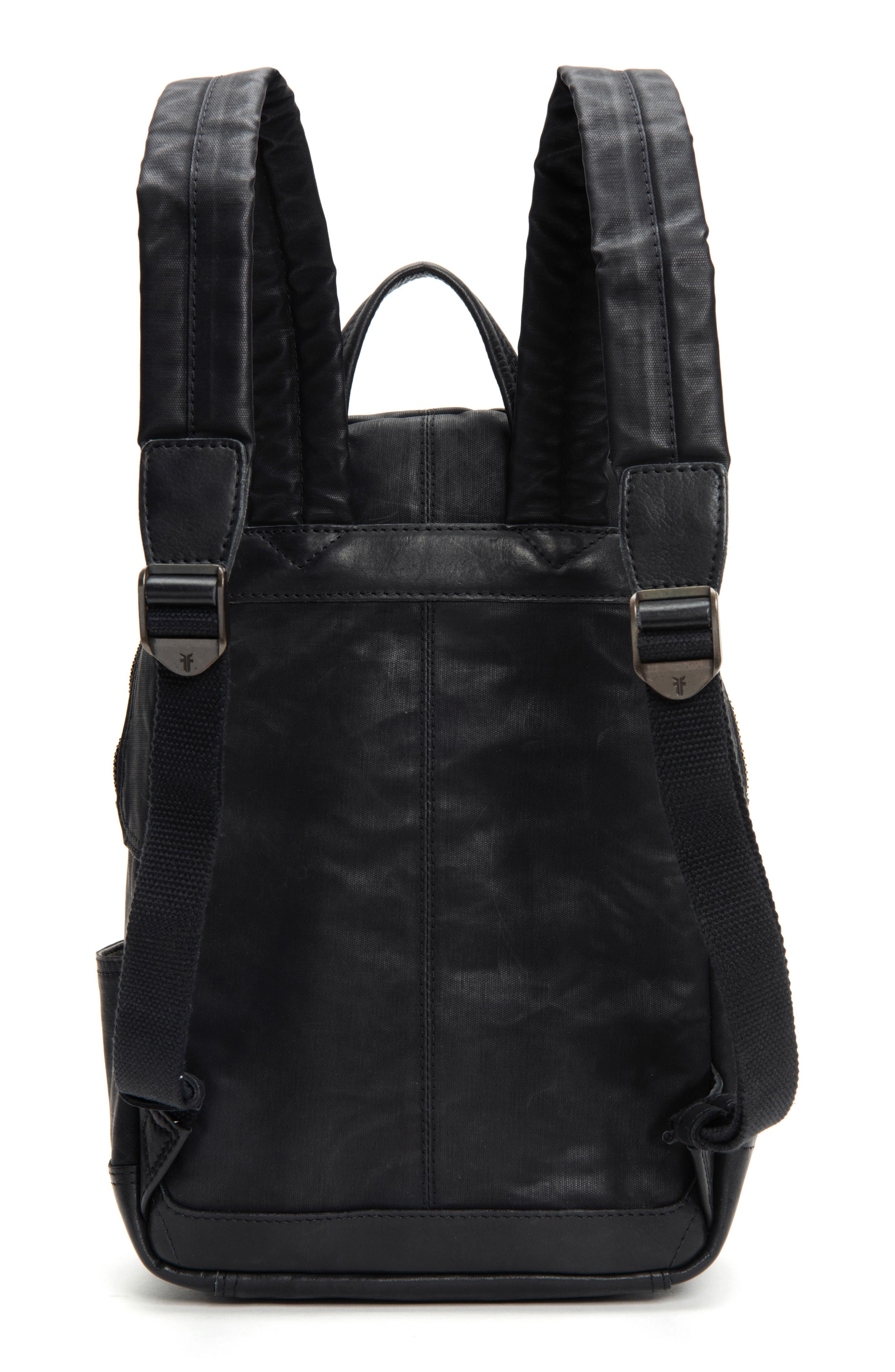 Frye Small Scout Canvas & Leather Backpack, Alternate, color, 