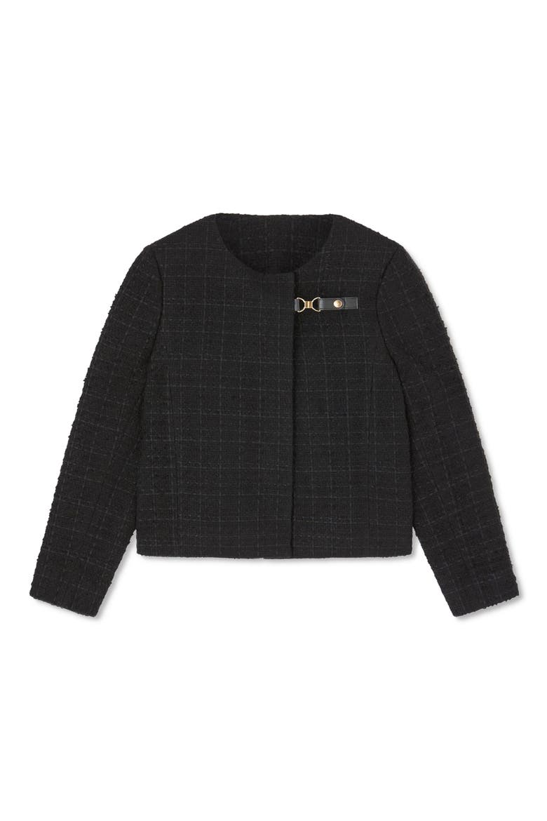 Arden Tweed Jacket, Alternate, color, BLACK