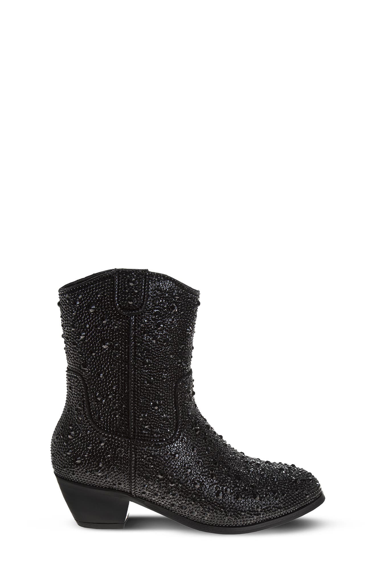 Badgley Mischka Collection Kids' Rhinestone Western Boot, Alternate, color, Black