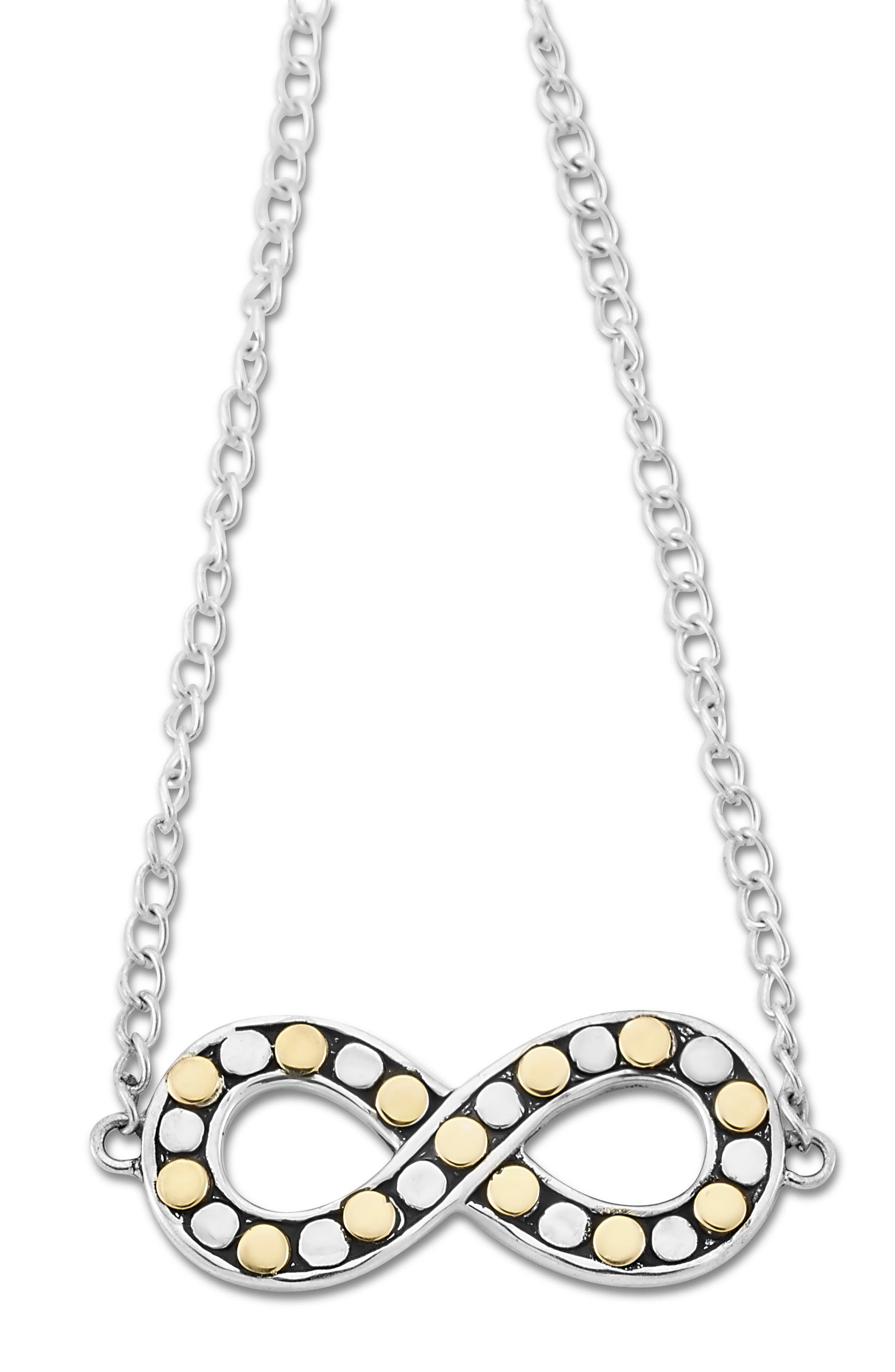 SAMUEL B. 18K Gold & Sterling Silver Infinity Necklace