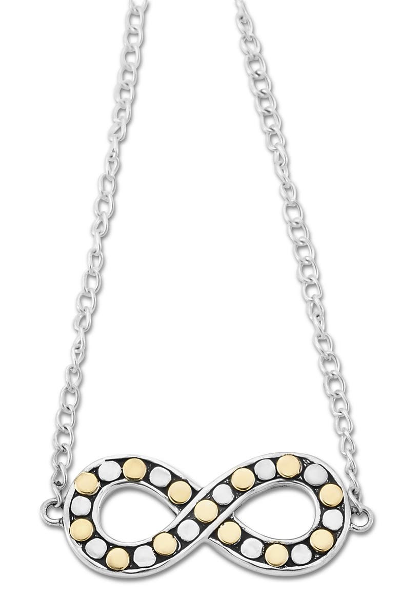 SAMUEL B. 18K Gold & Sterling Silver Infinity Necklace, Main, color, Silver And Gold