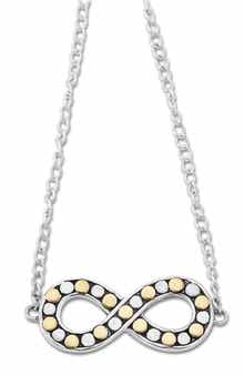 18K Gold & Sterling Silver Infinity Necklace