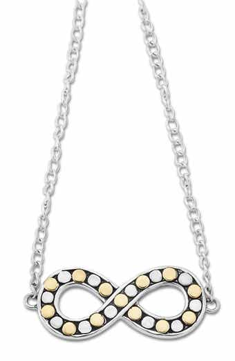 18K Gold & Sterling Silver Infinity Necklace