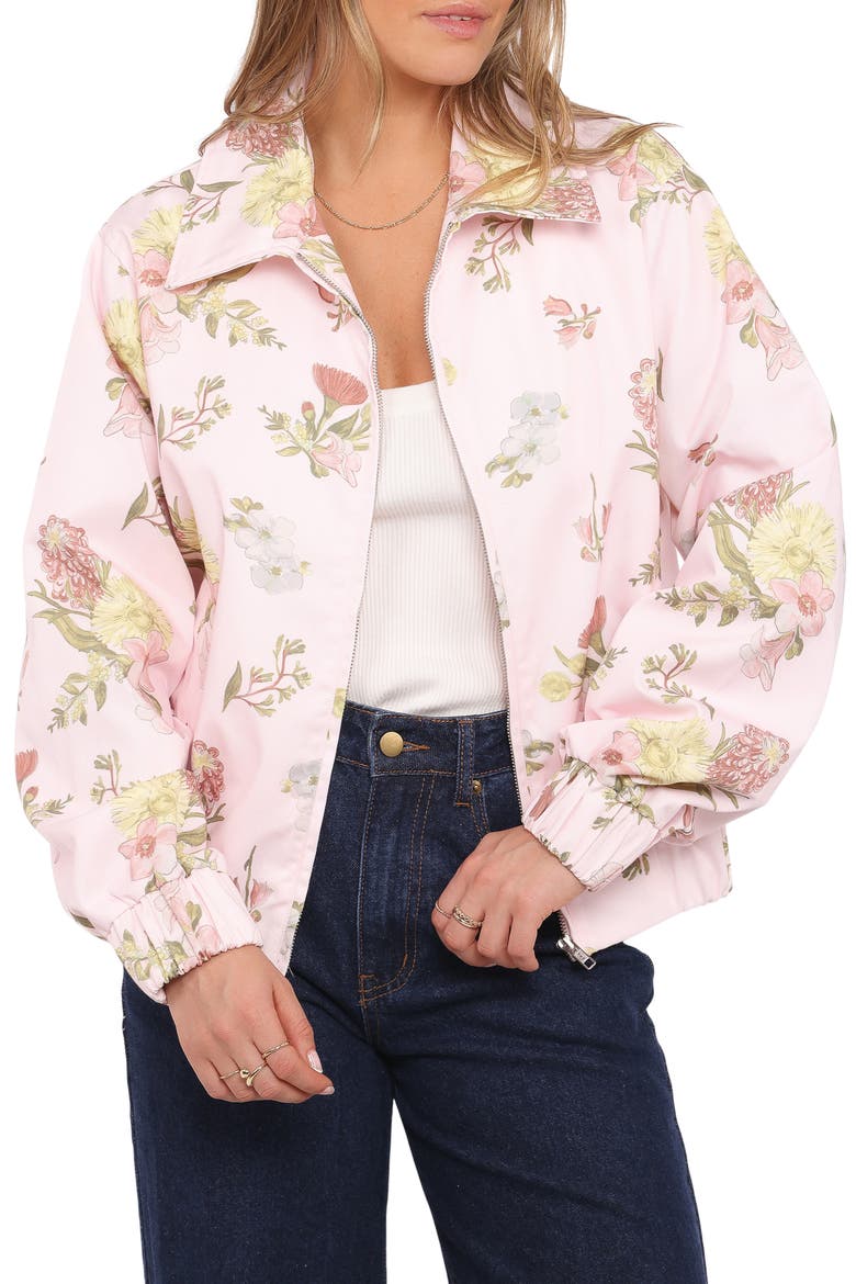 Calvin Floral Twill Jacket, Main, color, PALE PINK FLORAL
