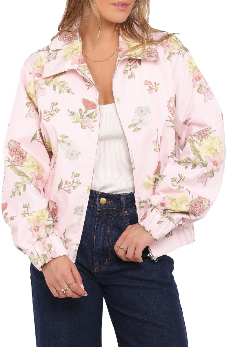 Petal & Pup Calvin Floral Twill Jacket, Main, color, Pale Pink Floral